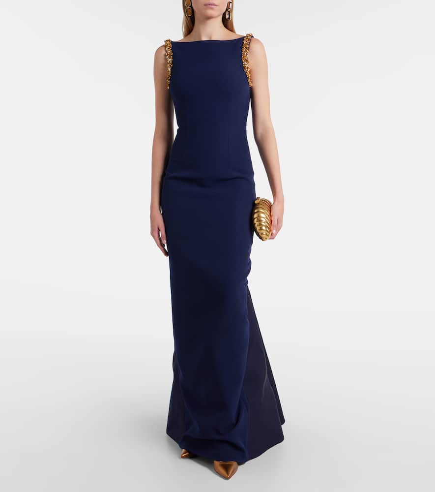 Sloane embellished crêpe gown