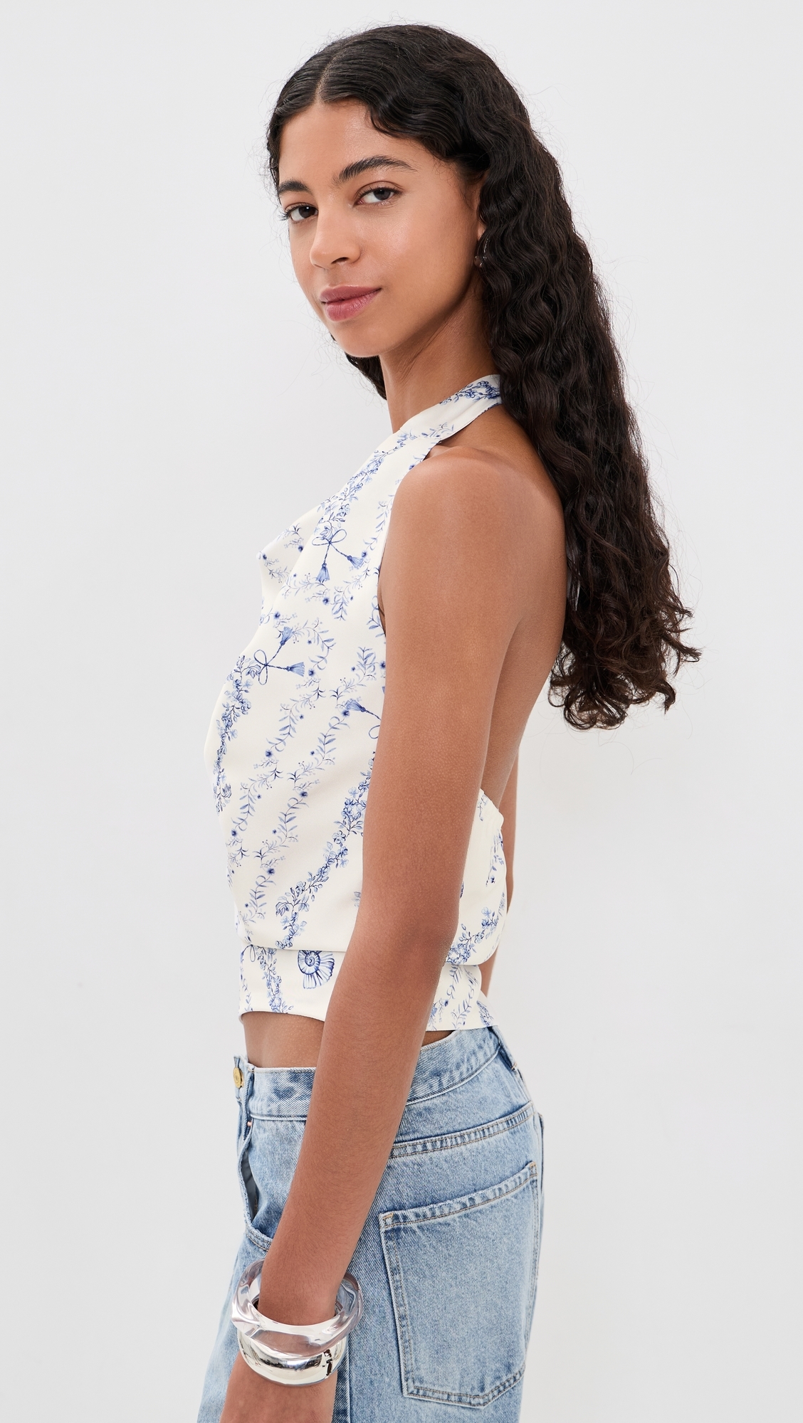 Sol Top Blue and White