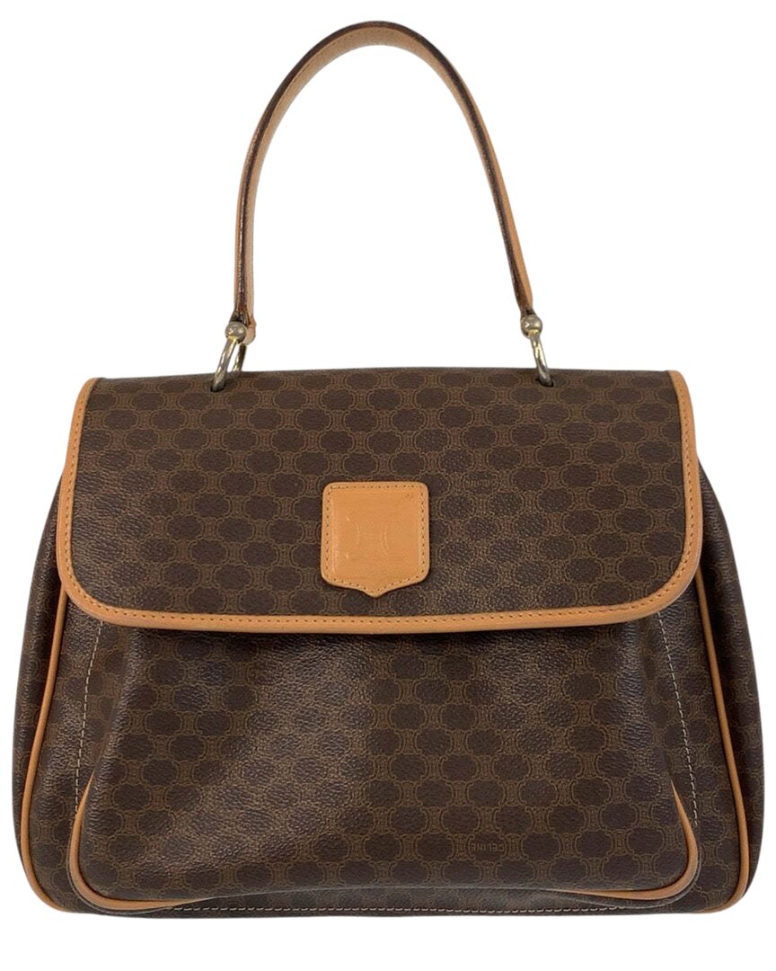 Brown Coated/Waterproof Canvas Macadam Handbag (Authentic Pre-Loved)