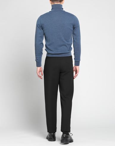 Man Turtleneck Slate blue Size 40 Merino Wool