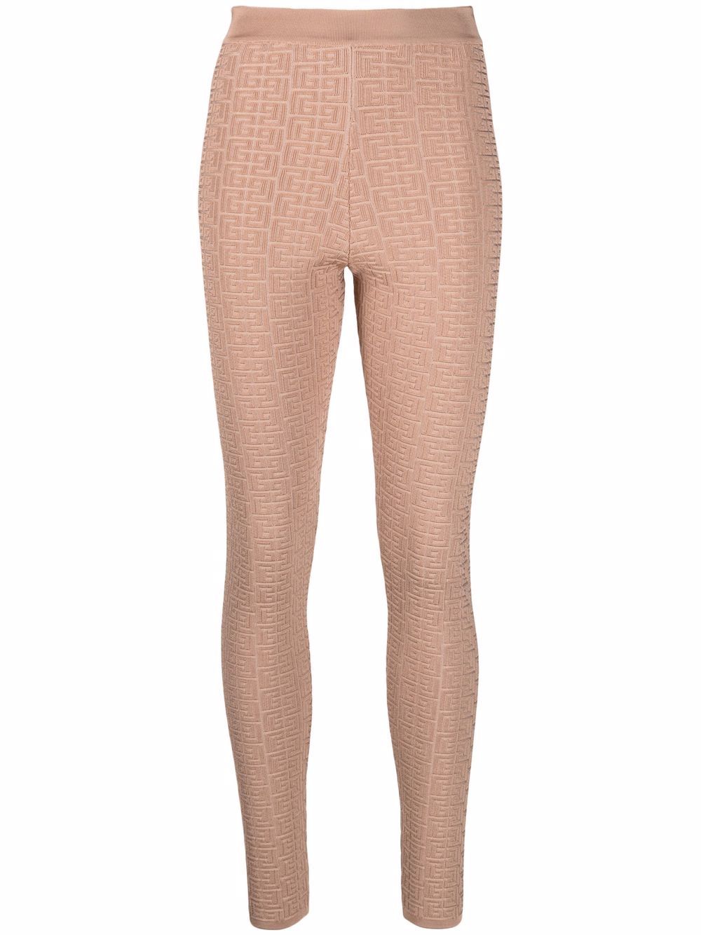 Debossed monogram leggings - Neutrals