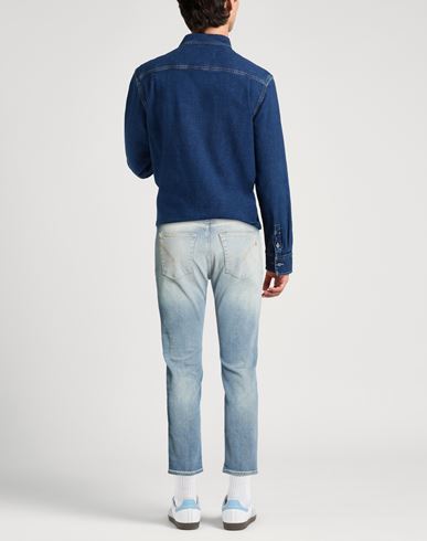 Man Jeans Blue Size 31 Cotton, Elastane