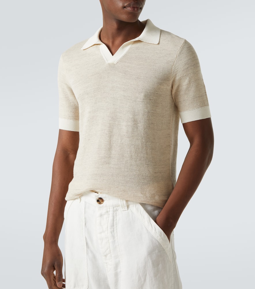 Cotton-blend polo shirt