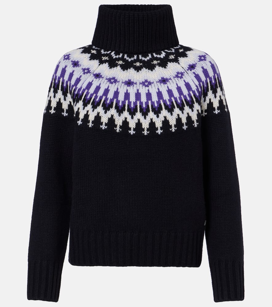 Ingrid jacquard cashmere turtleneck sweater
