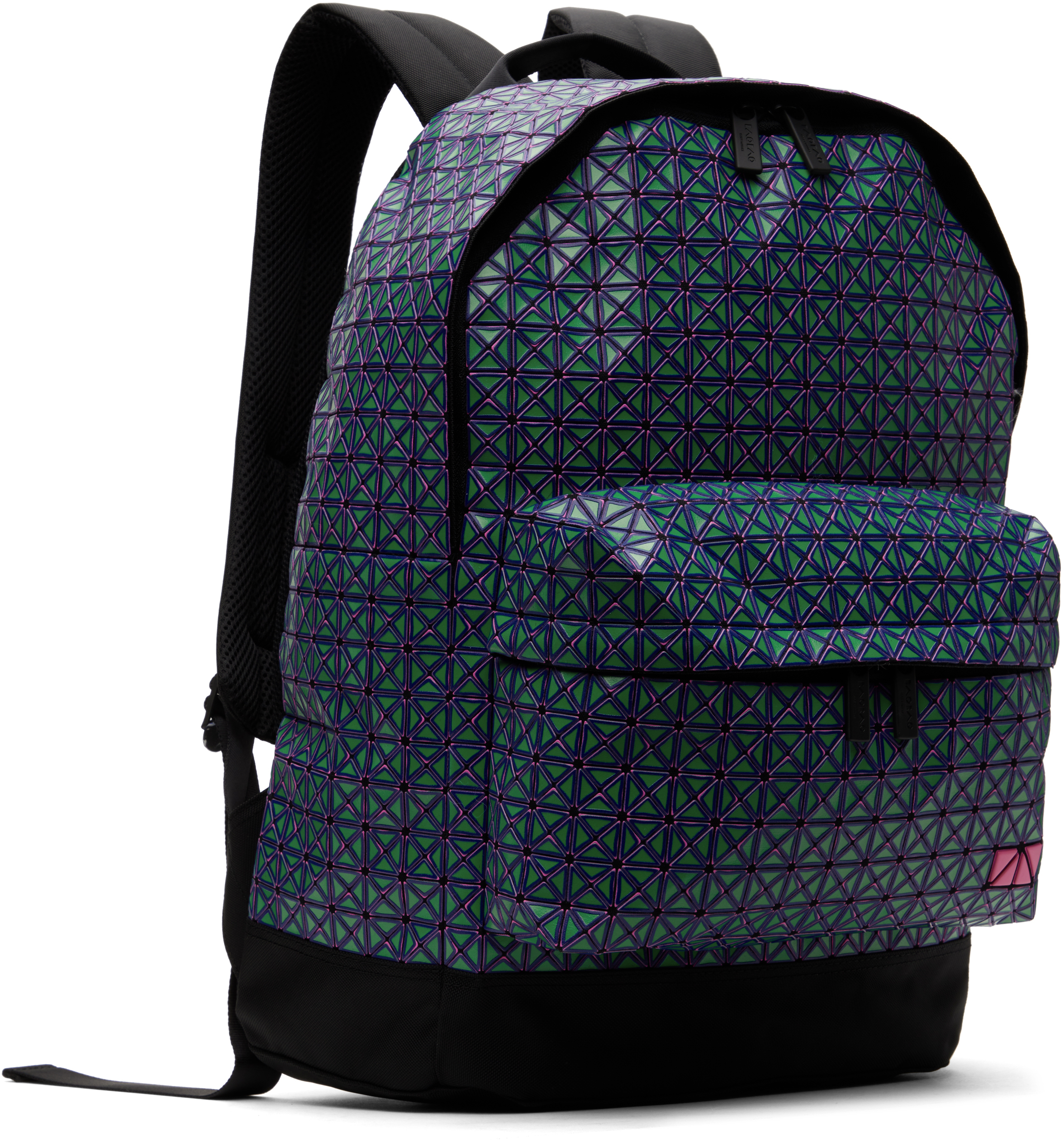 BAO BAO ISSEY MIYAKE Green & Purple Daypack Rough Backpack