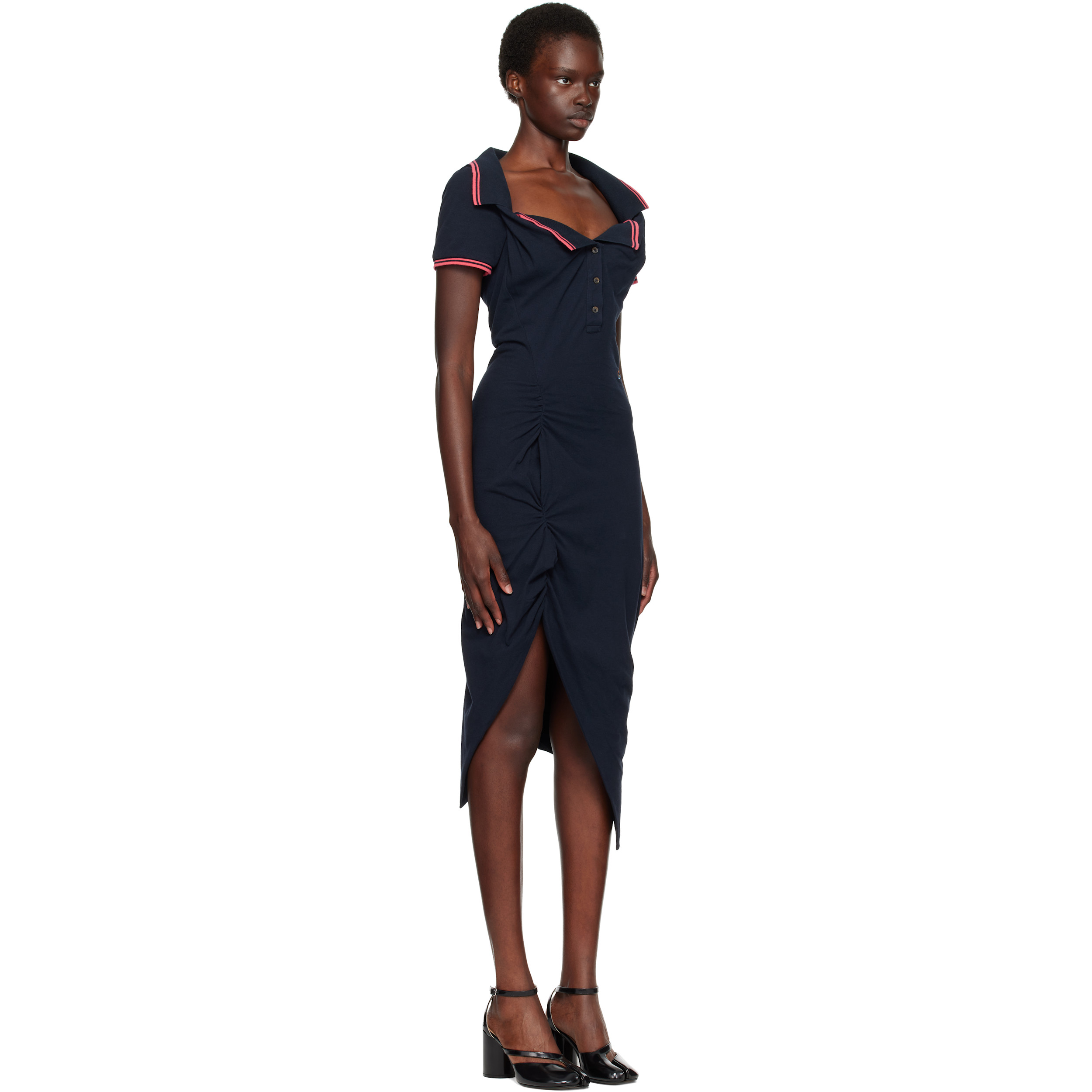 Black Long Monday Pulling Midi Dress