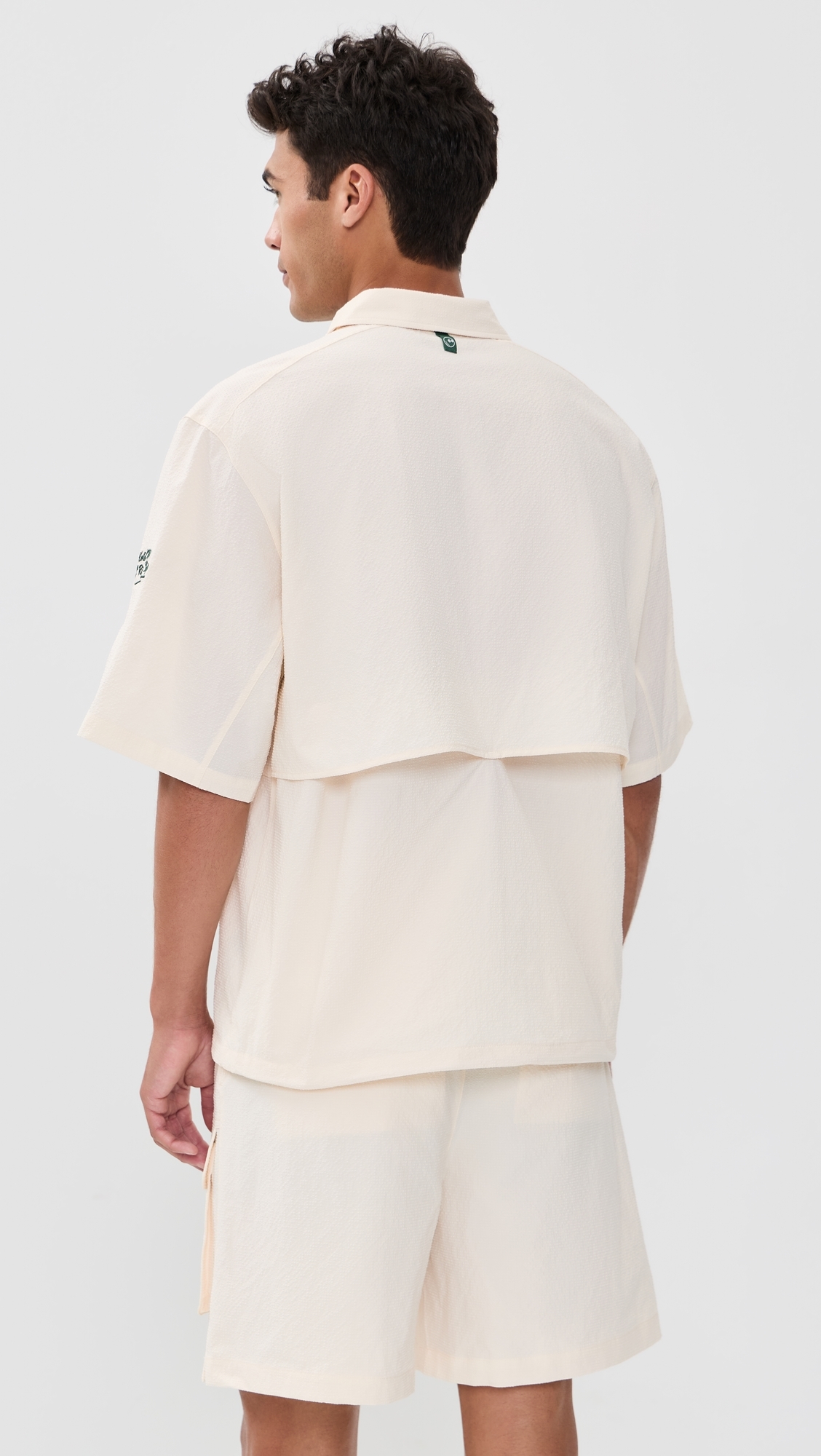 Bass Club Seersucker Windshirt Ivory