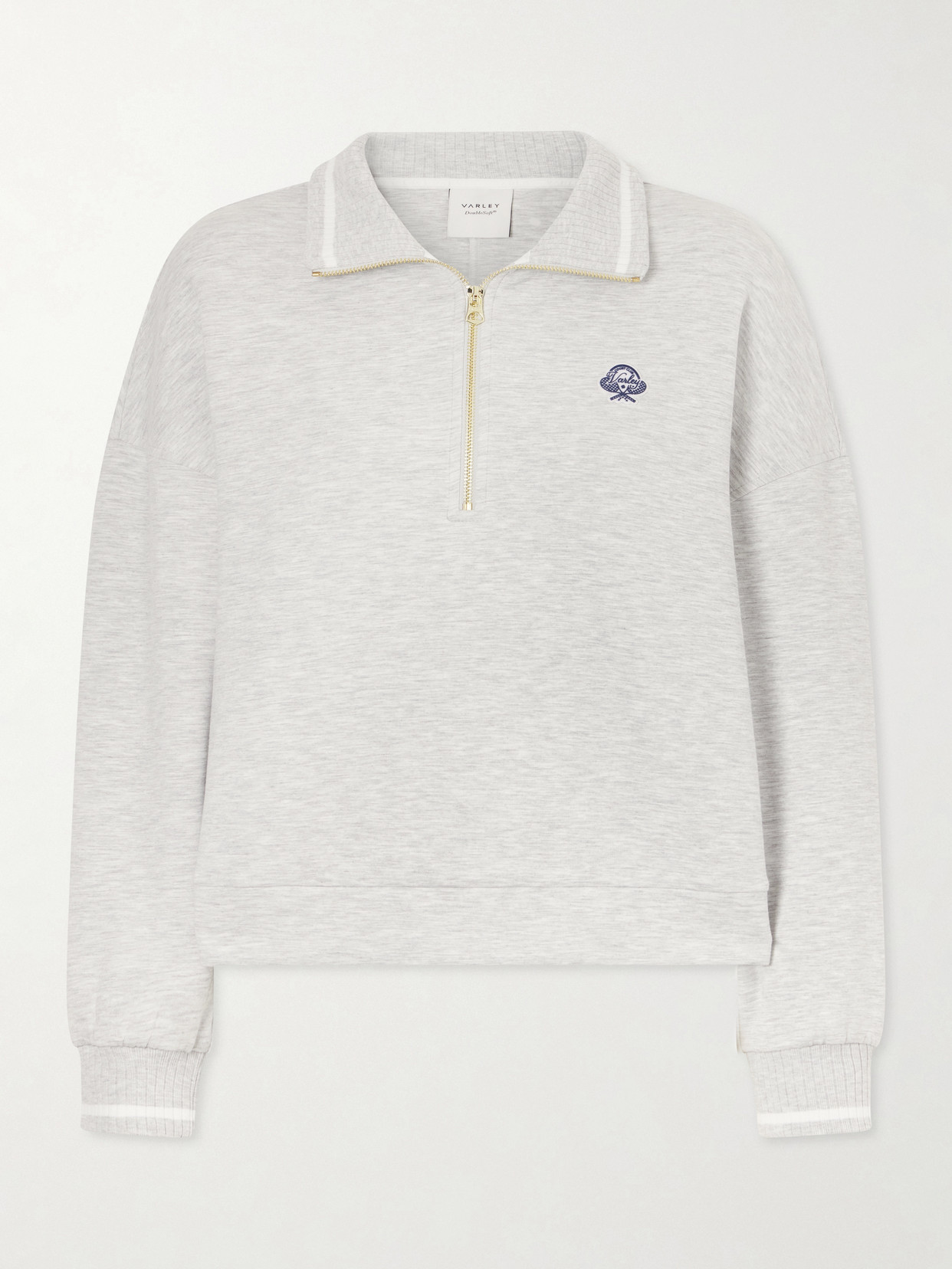 Bertie Stretch-jersey Half-zip Sweatshirt - Gray