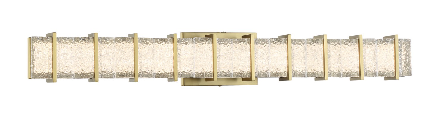 Soft Brass LED Bath Vanity Light from the Sevryn Collection