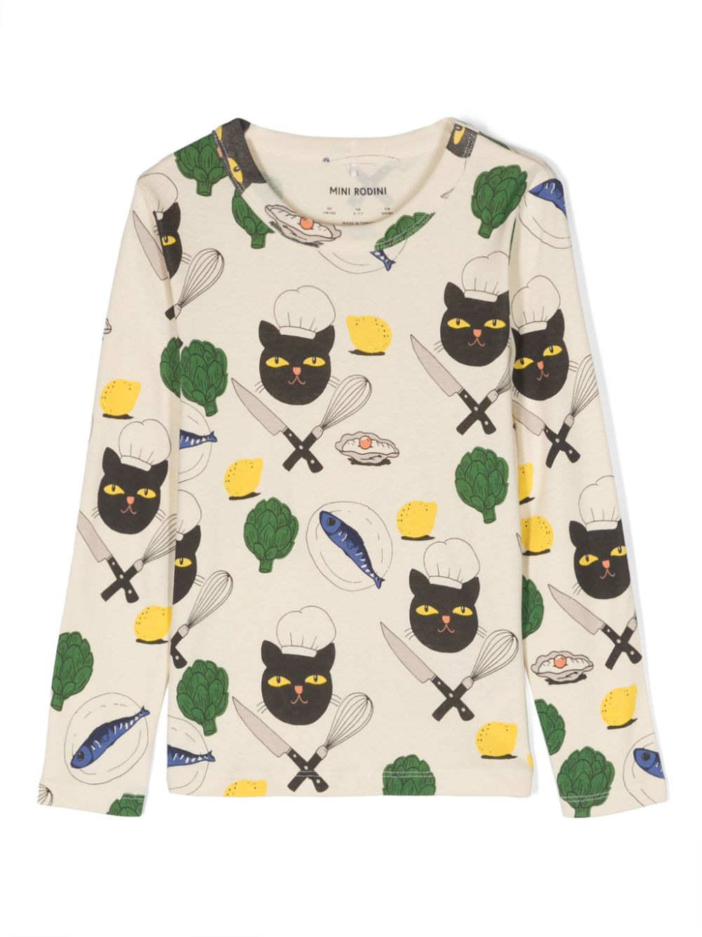 Chef Cat long-sleeve T-shirt - MULTI