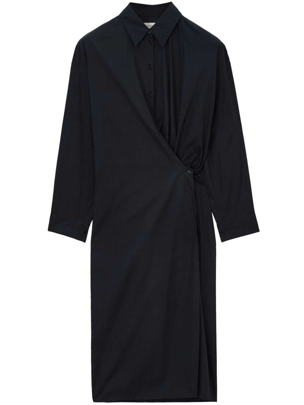 Twist-detailing midi dress - Black