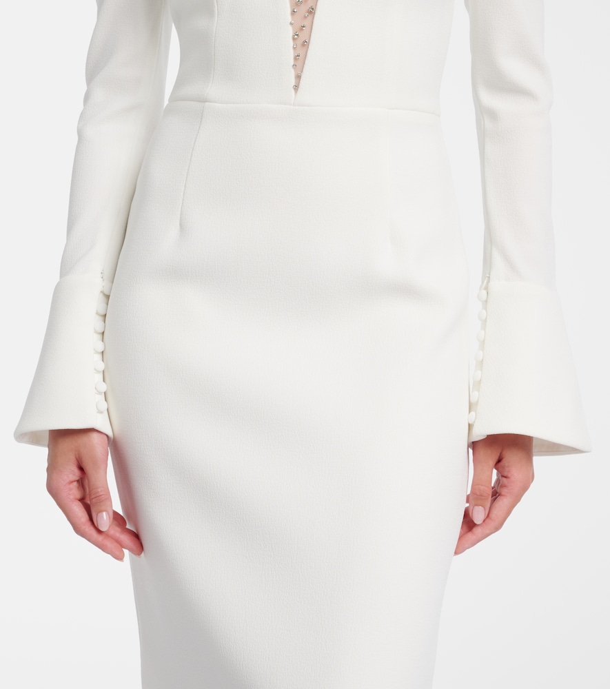 Bridal Melva embellished crepe gown