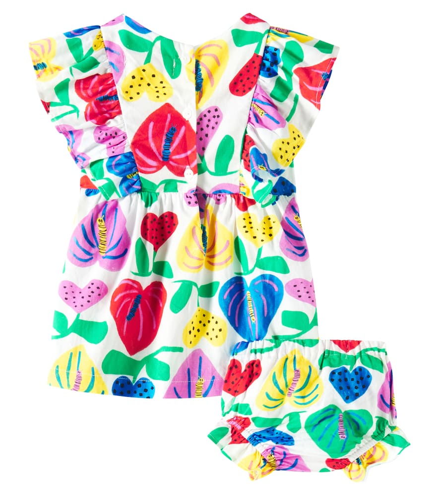 Fábula Baby printed cotton dress and bloomers set