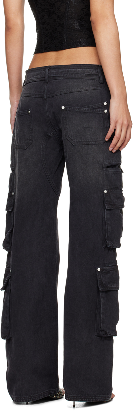 GUIZIO Black Hayes Cargo Pants
