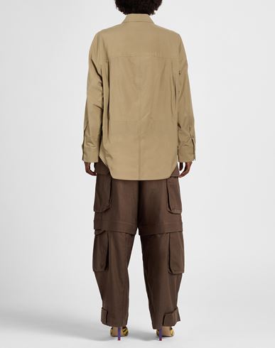Woman Shirt Khaki Size 6 Cotton