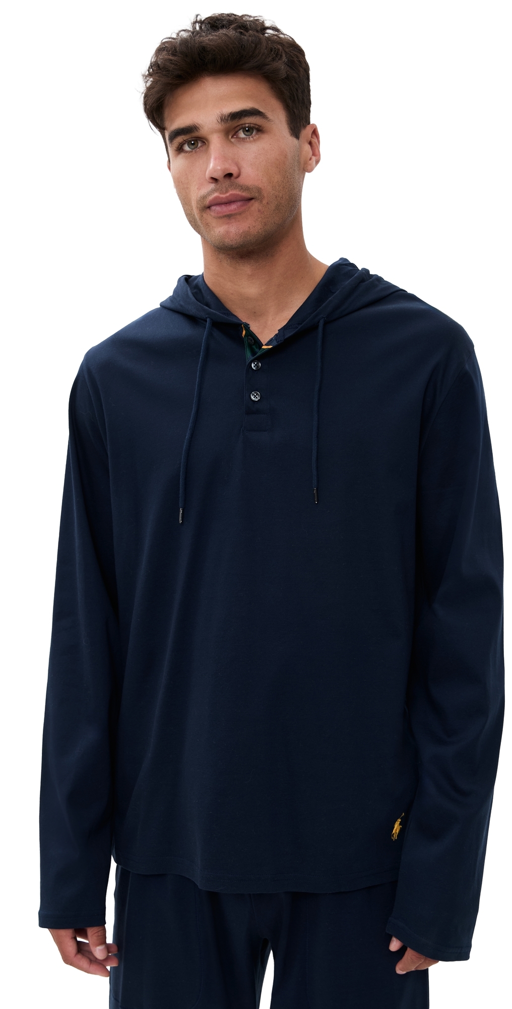 Mercerized Cotton Hoodie Cruise Navy