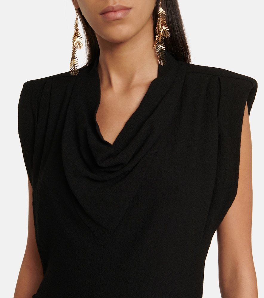 Rosemay cowl-neck cotton midi dress