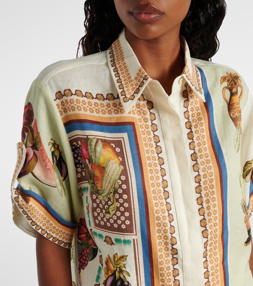 Alémais Mercado printed linen shirt