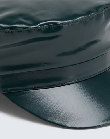 Baseball Cap Man Hat Dark green Size L Polyurethane, Cotton, Elastane