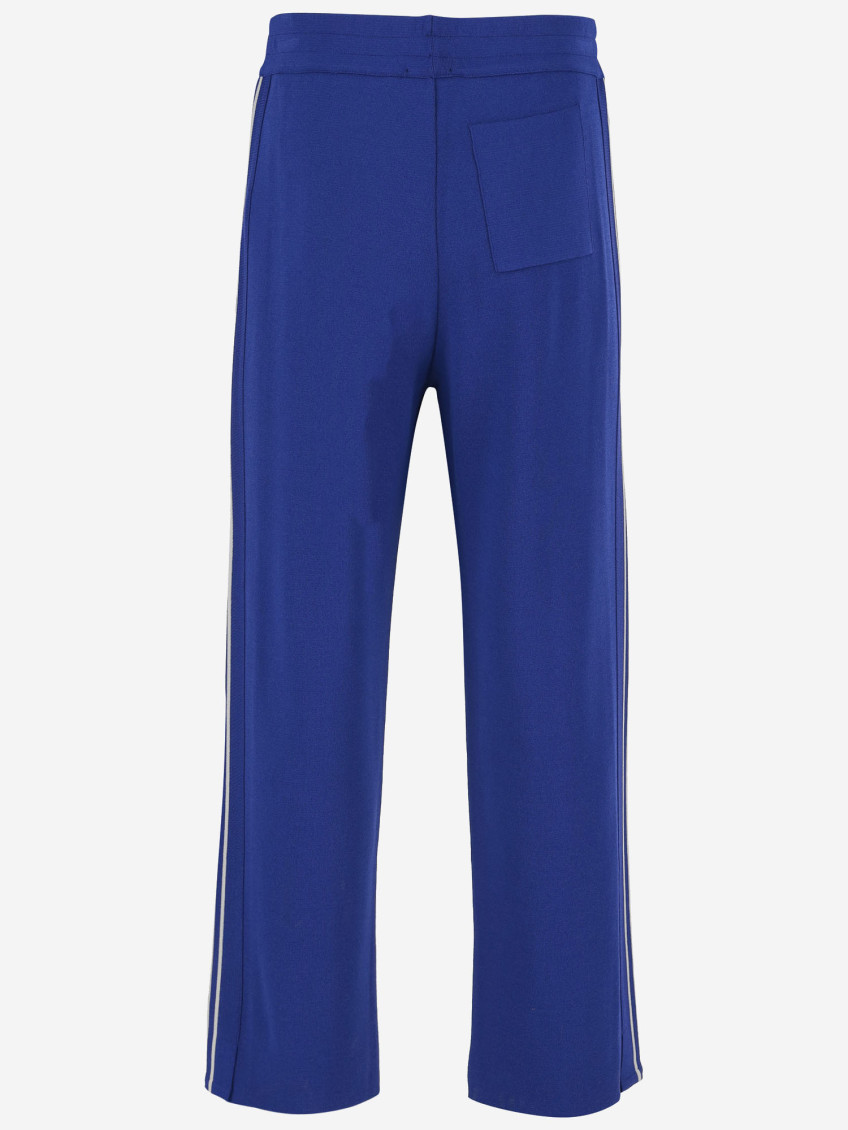 Viscose Blend Logo Pants