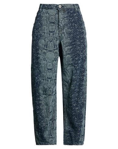 Woman Pants Navy Size S Cotton, Polyester, Elastane
