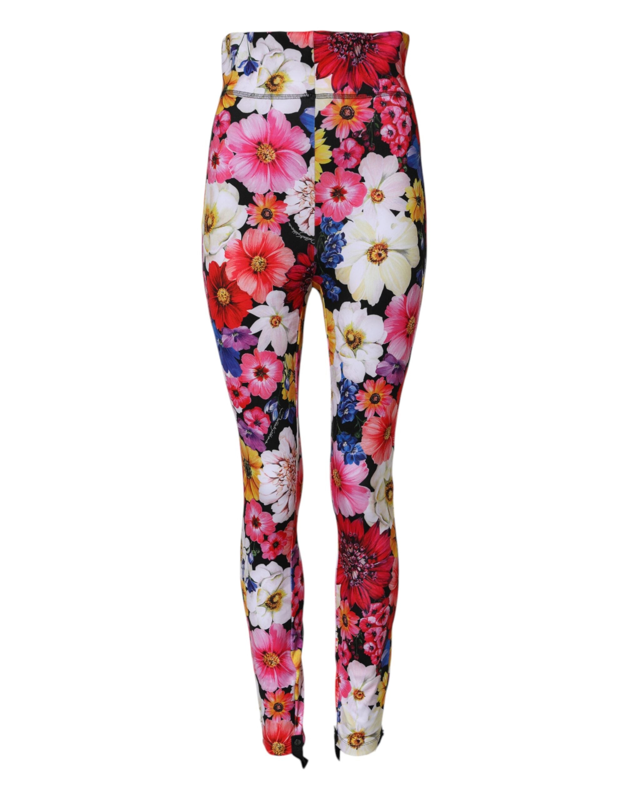 Floral Print Leggings — Multicolor