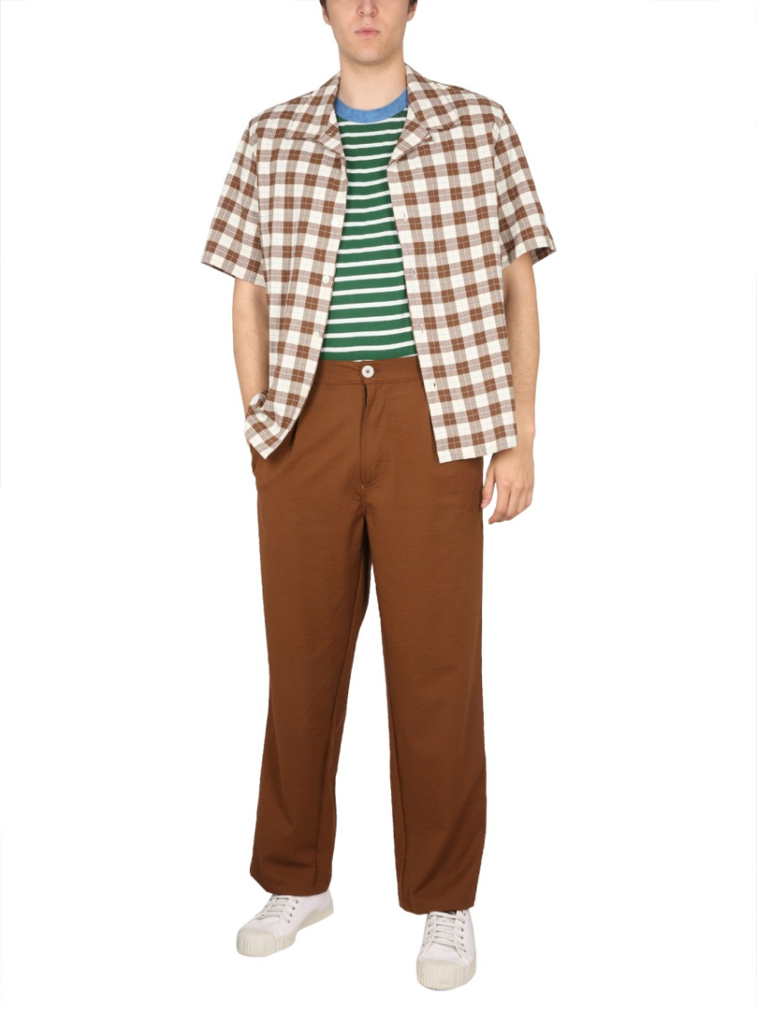 Brown Relaxed Check Shirt