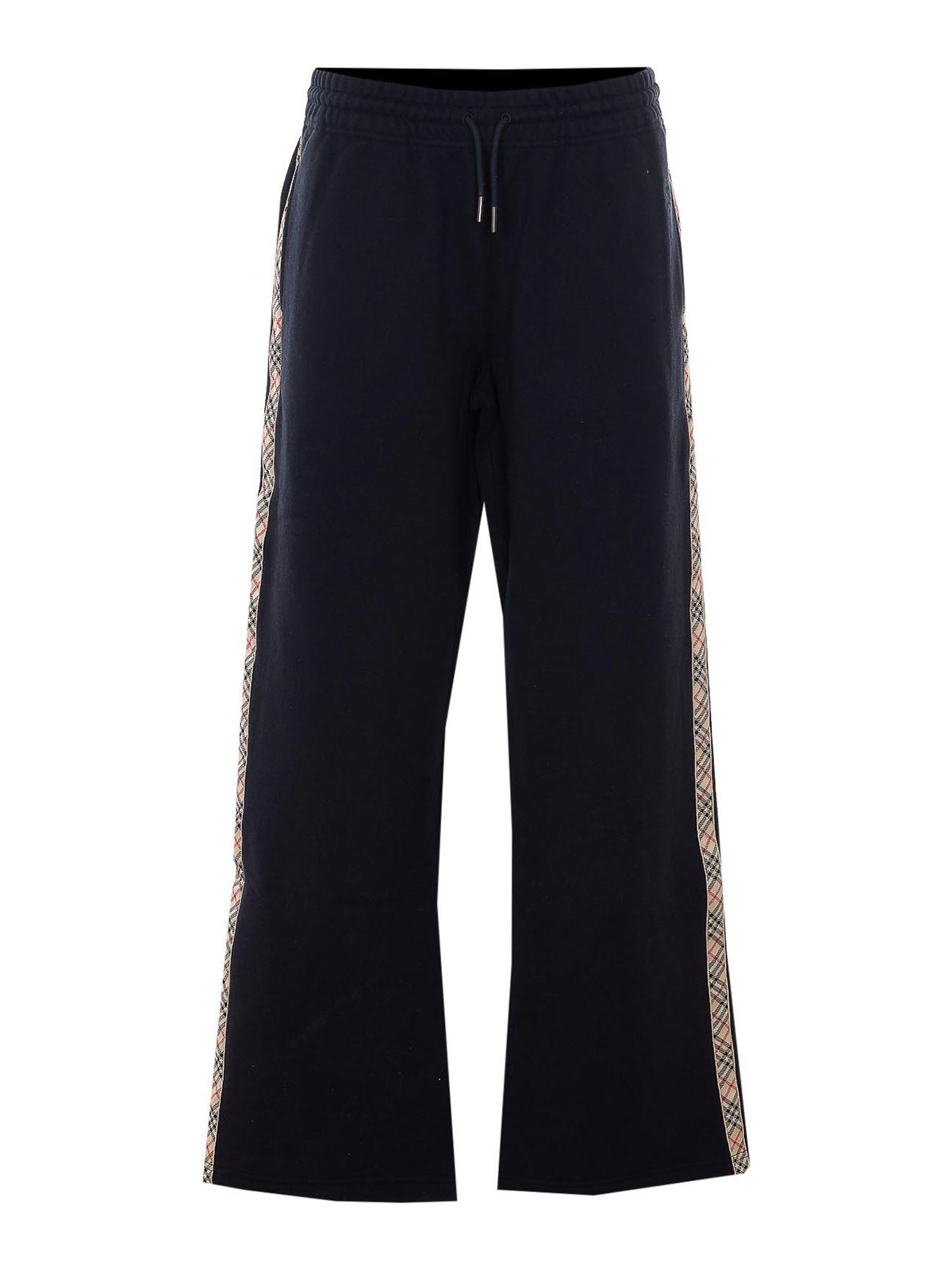 Black Check Trim Pants