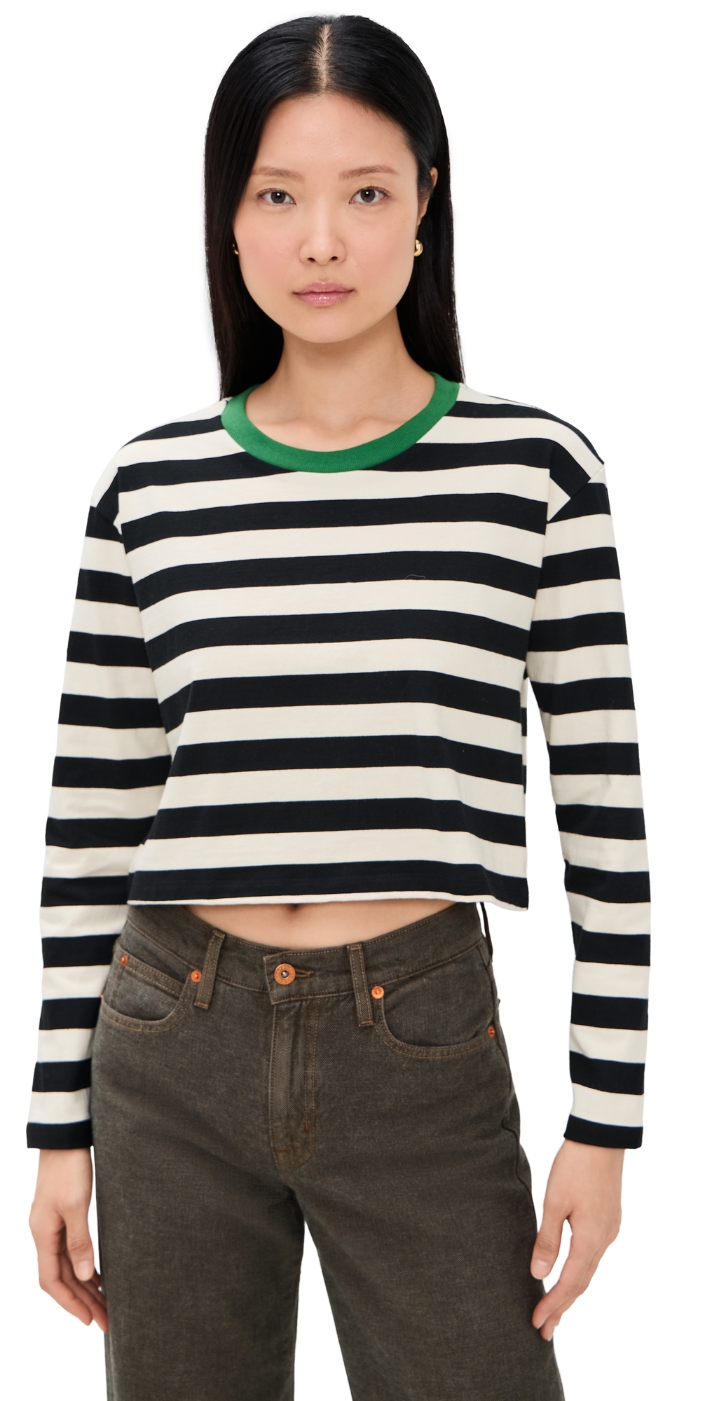 Cricket Striped Tee Black/Ivory