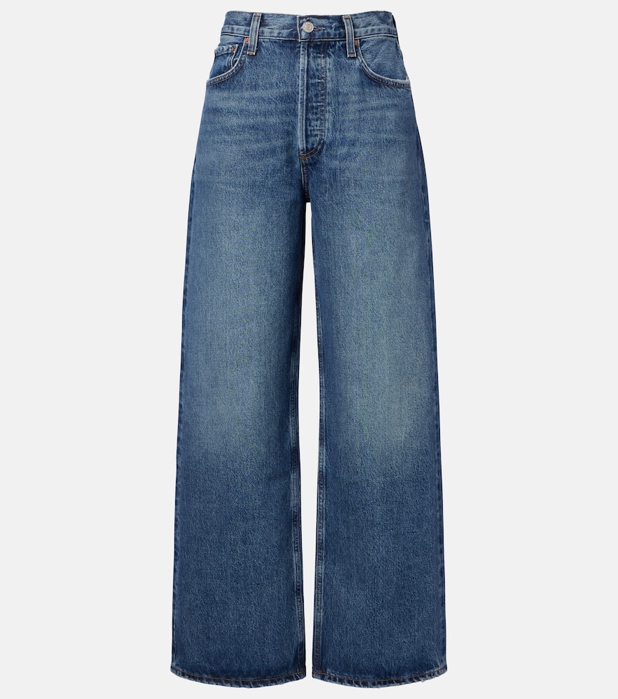 Low Slung Baggy high-rise wide-leg jeans