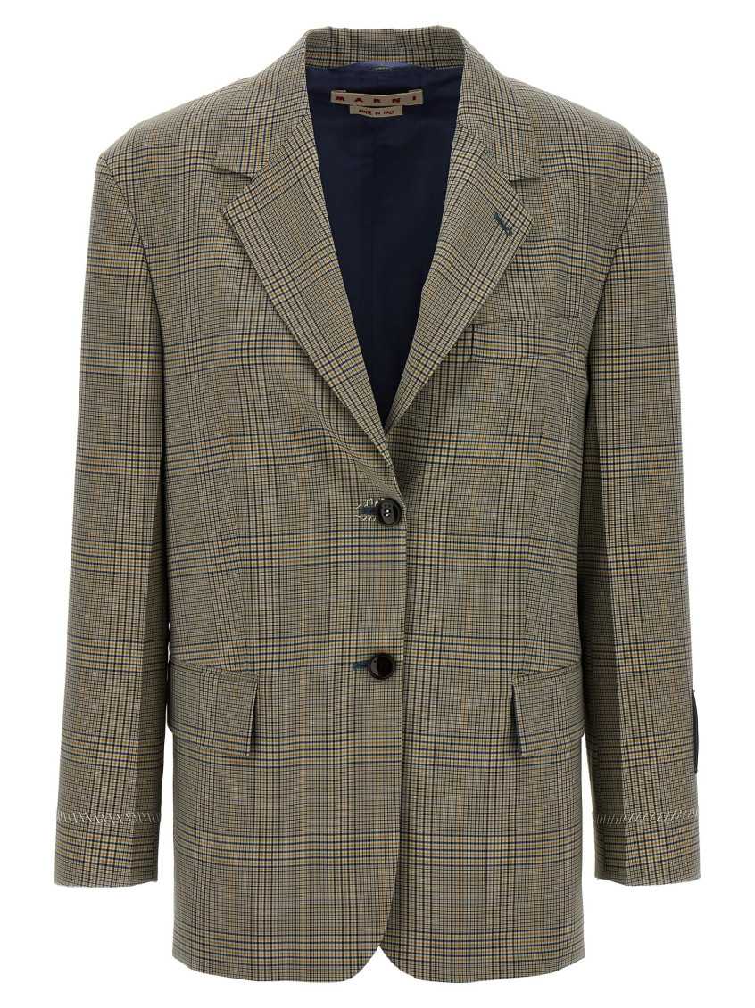 Marni - Prince Of Wales Blazer Blazer And Suits Multicolor