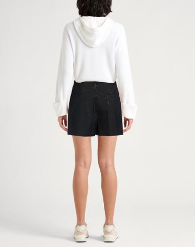 Woman Shorts & Bermuda Shorts Black Size 10 Virgin Wool, Polyamide