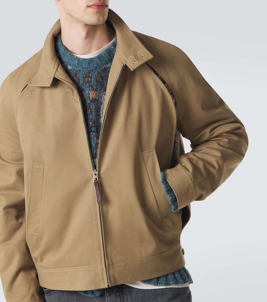 Layered cotton gabardine jacket