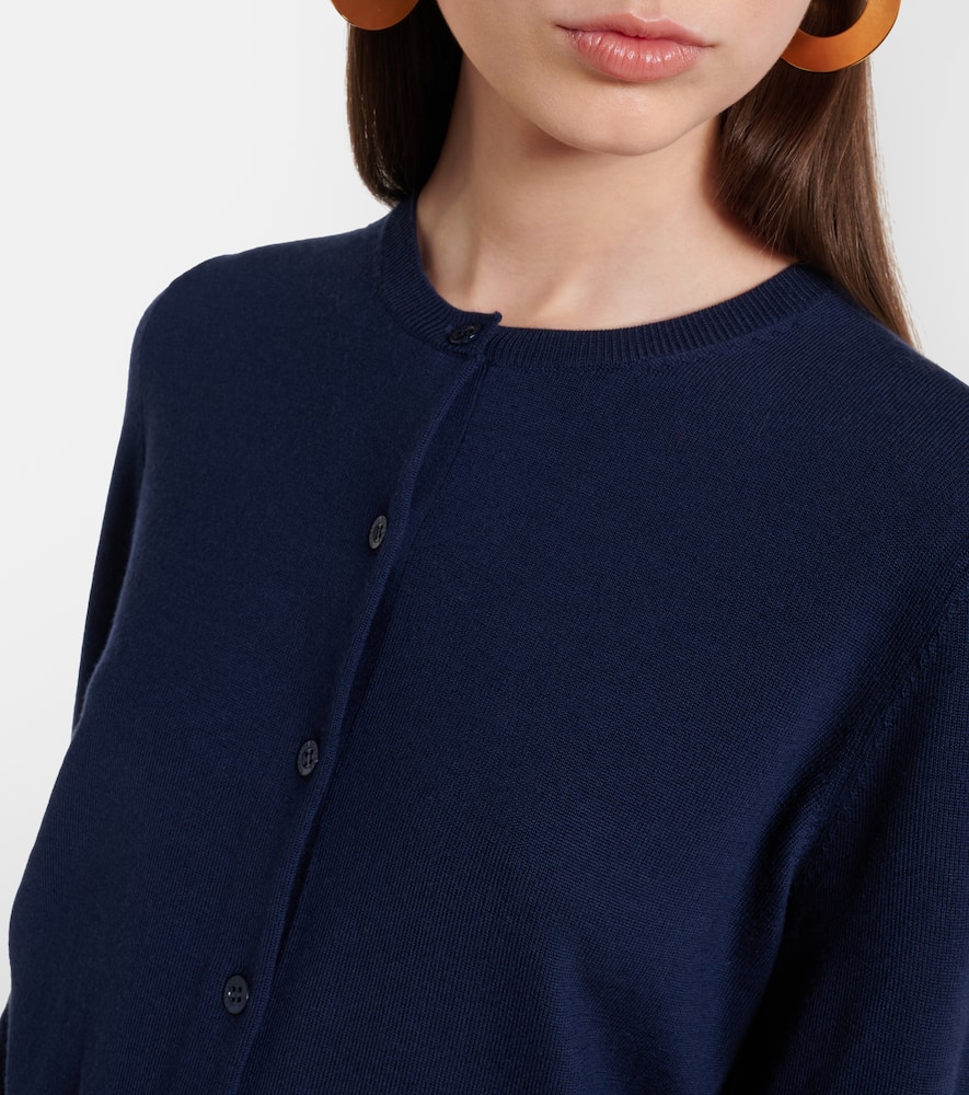 Cropped wool cardigan