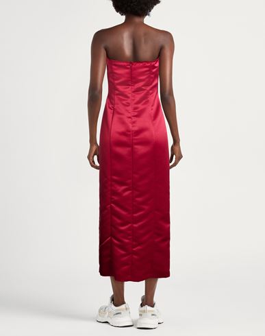 Woman Midi dress Burgundy Size 2 Polyester