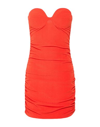 Woman Mini dress Tomato red Size 1 Polyamide, Elastane
