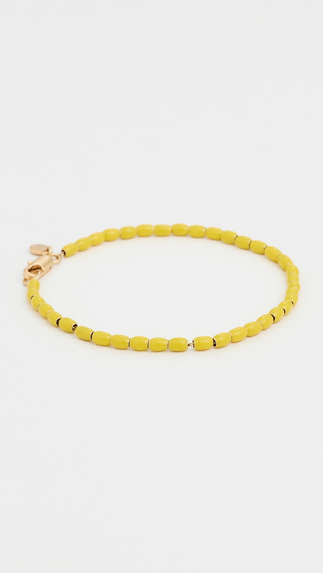 Enamel Barrell Chain Bracelet Yellow One Size