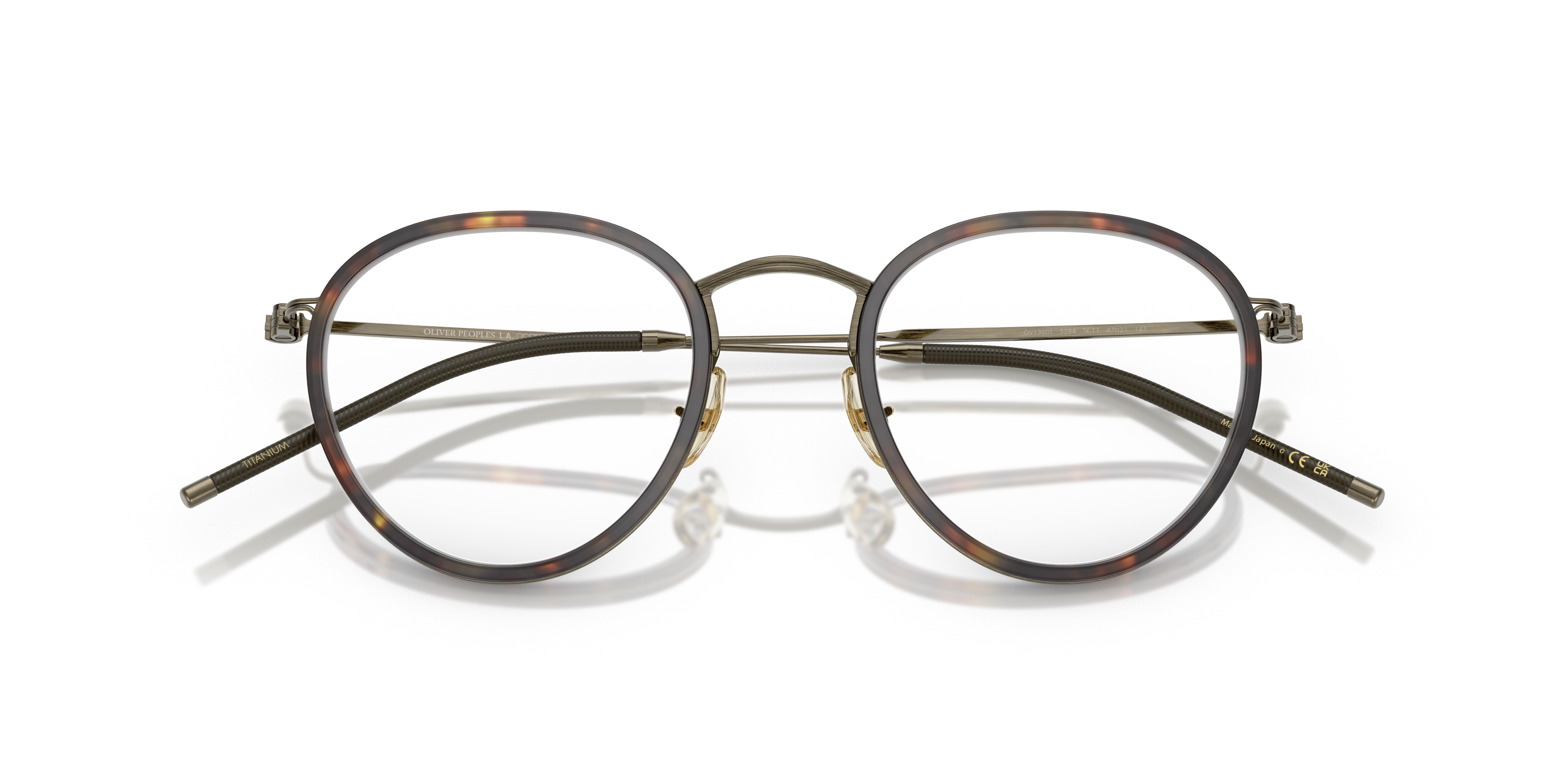 Oliver Peoples Unisex Oliver Peoples OV1360T TK-11 5284 Optische Fassungen Titan Gold Transparent Pantos Norma