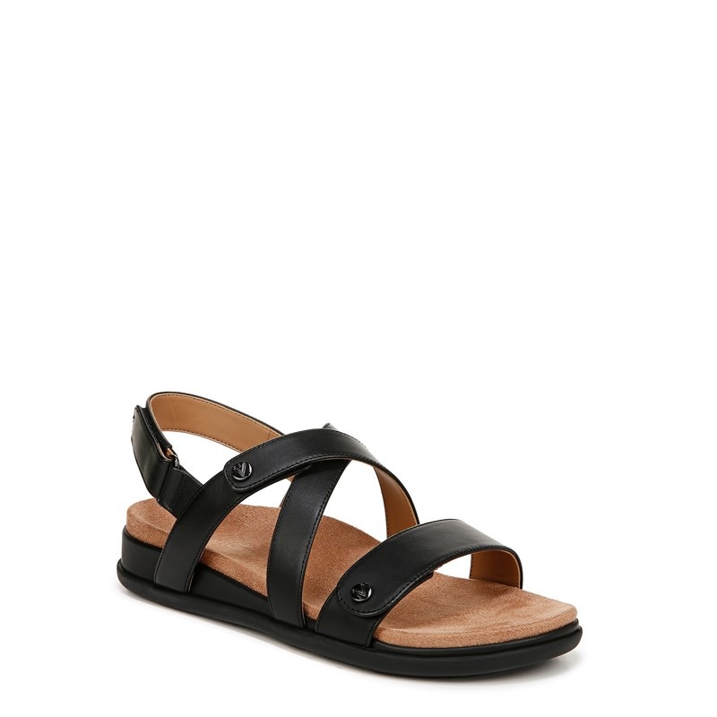 Women's Cypress Strappy Sandals (Black Leather)