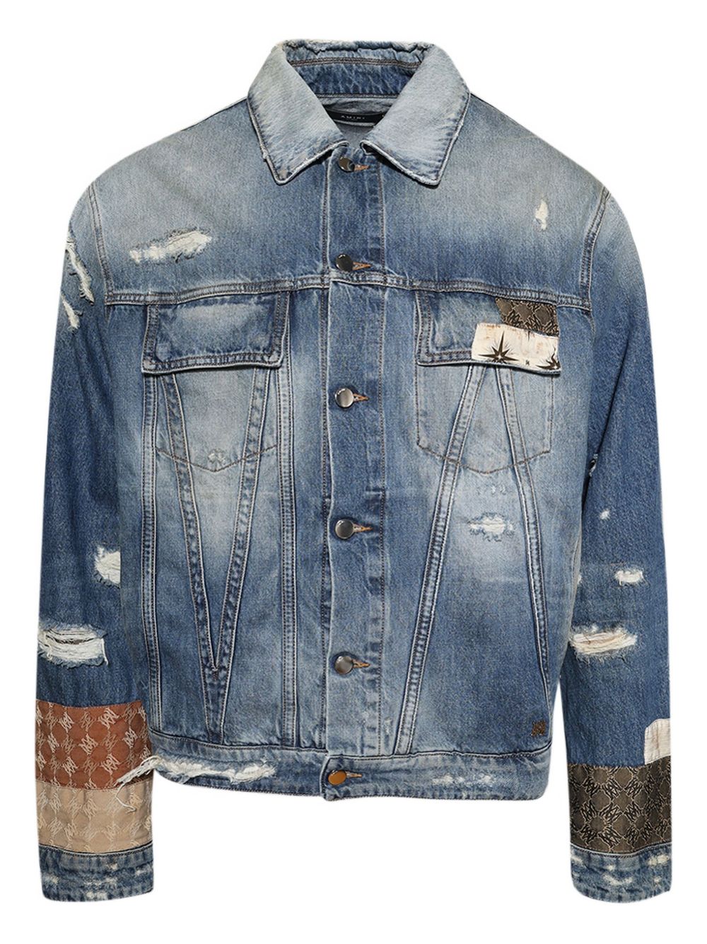 AMIRI MA Quad patchwork denim jacket - Blue