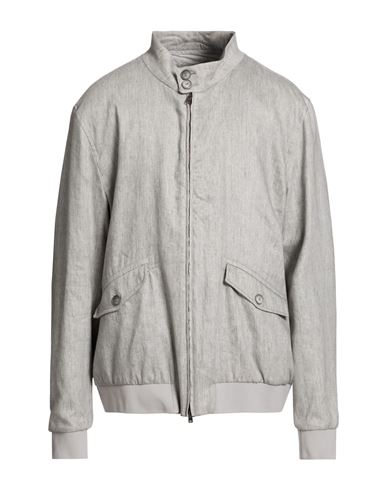 Man Jacket Light grey Size 40 Linen, Elastane, Elastomultiester, Cotton, Modal