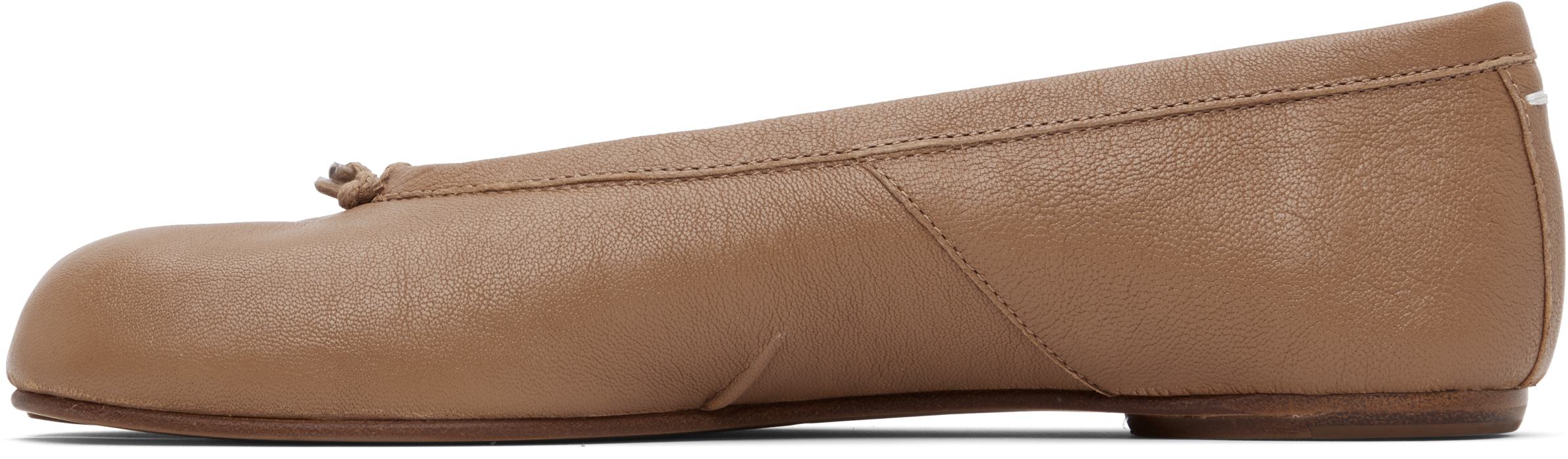 Beige Tabi New Ballerina Flats