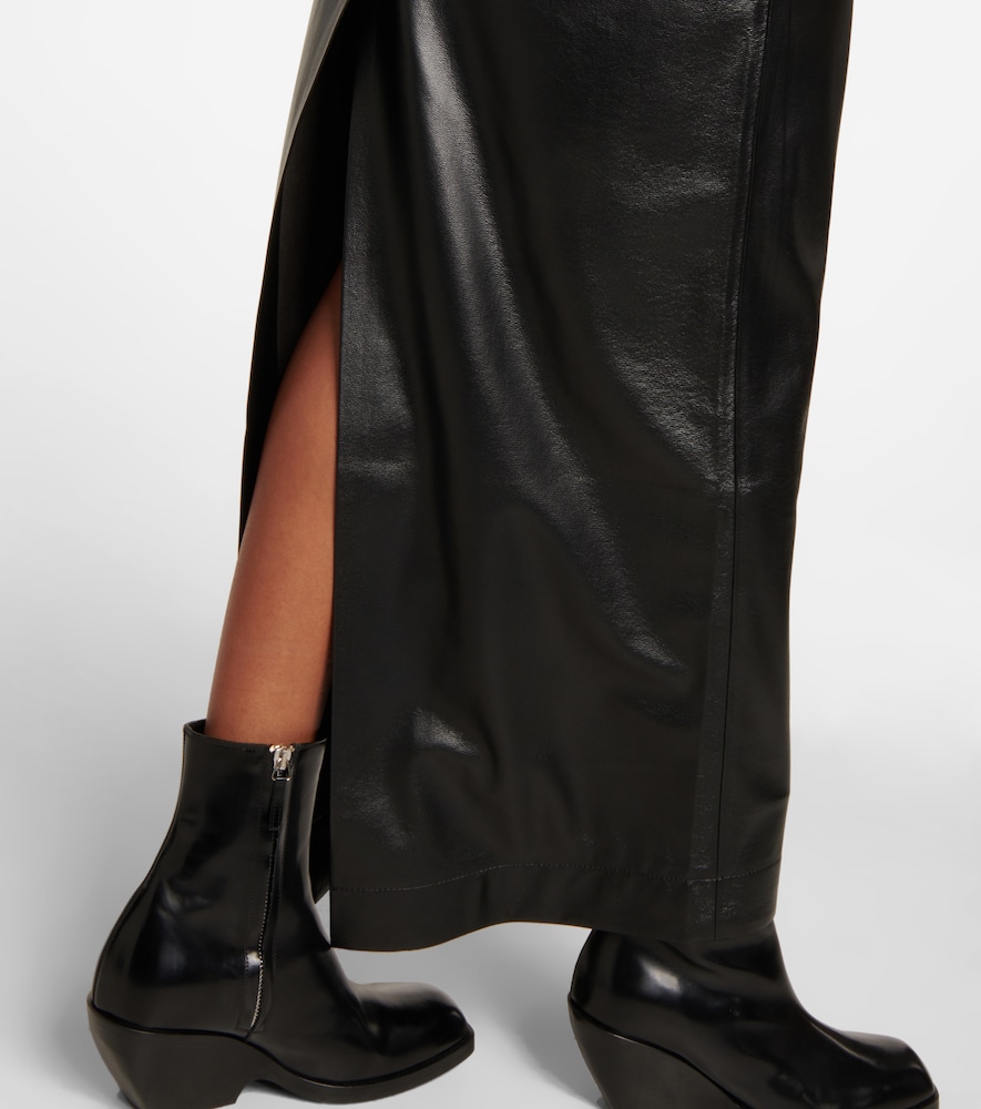 Elfi faux leather maxi skirt
