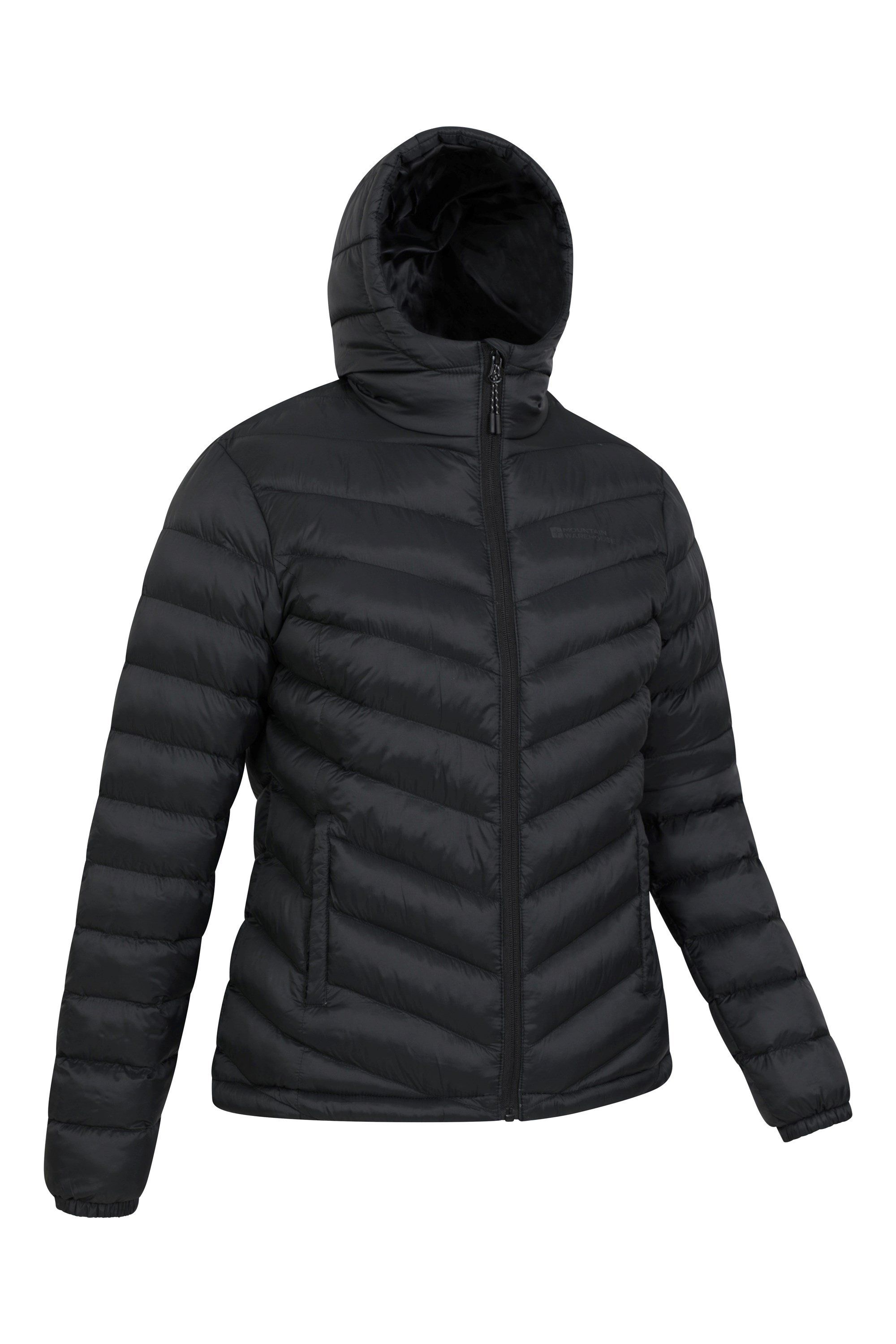 Mountain Warehouse Seasons Padded Winter Jacket Water Resistant In Jet Black