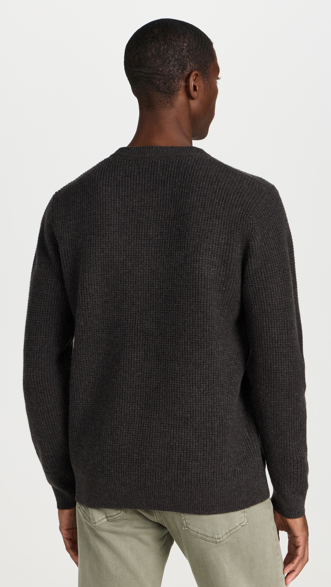 Sidecountry Sweater Heather Coffee Merino Waffle