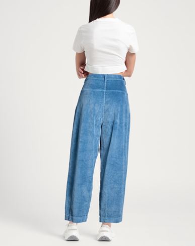 Woman Pants Slate blue Size 28 Cotton, Modal, Elastane