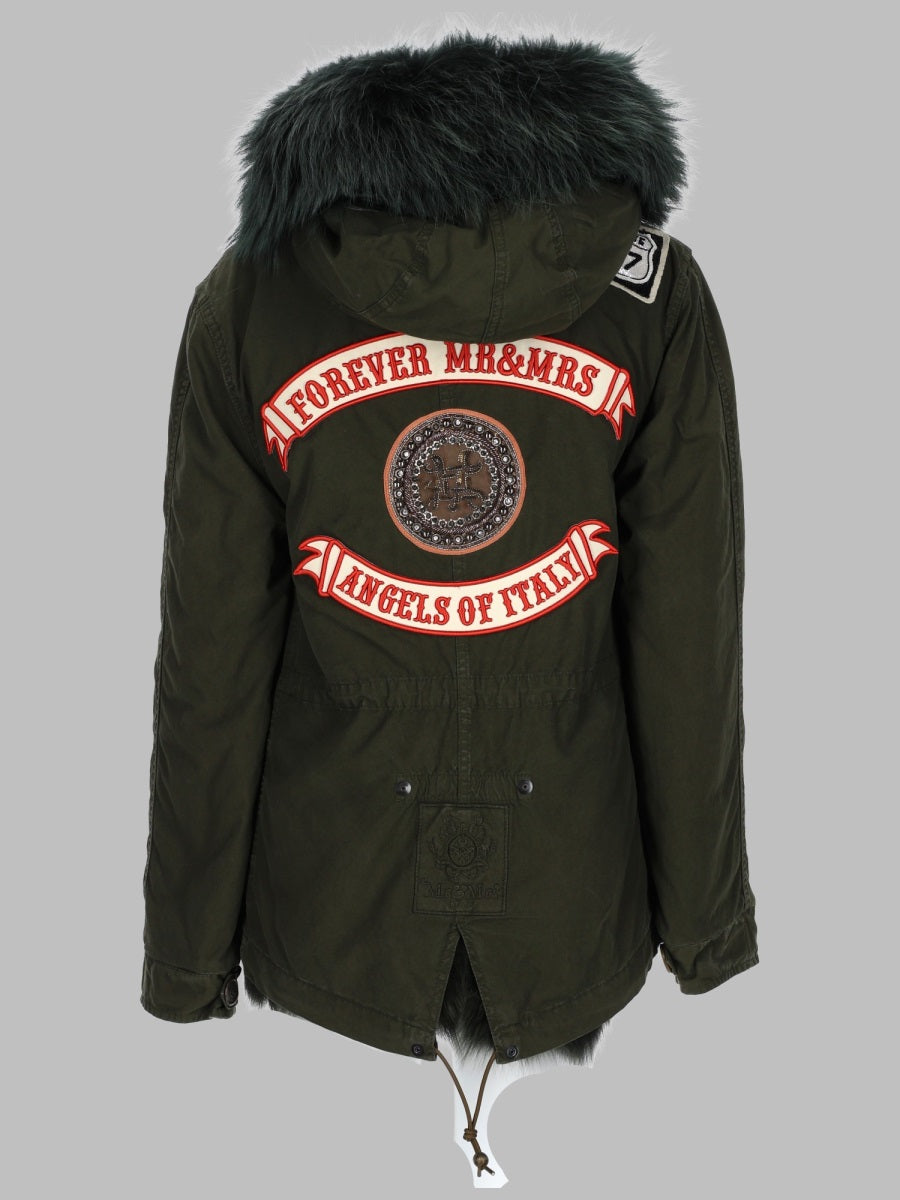 Mr & Mrs Italy Patches Logo Parka