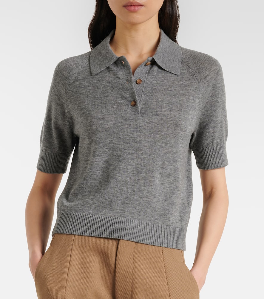Wool polo shirt
