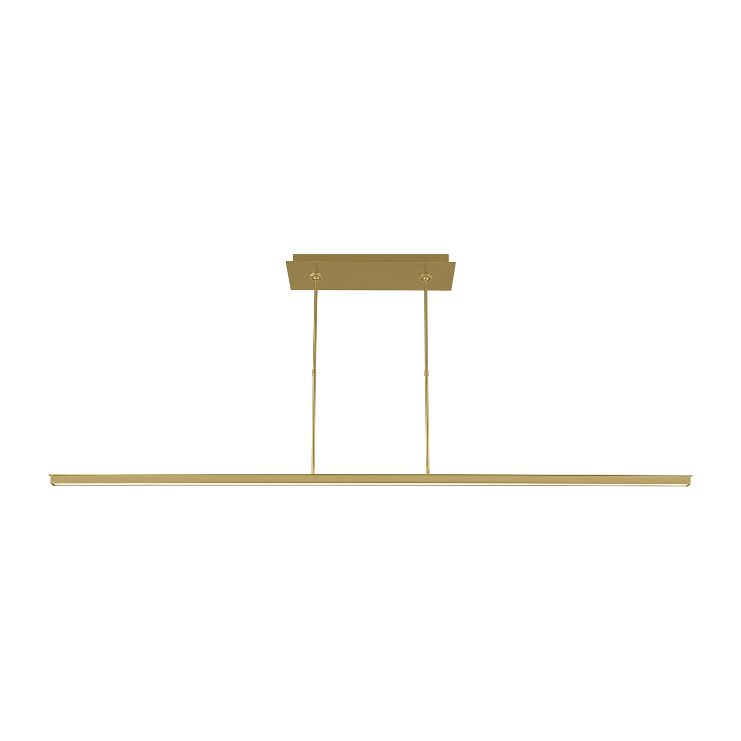 Natural Brass LED Linear Suspension from the Stagger Collection