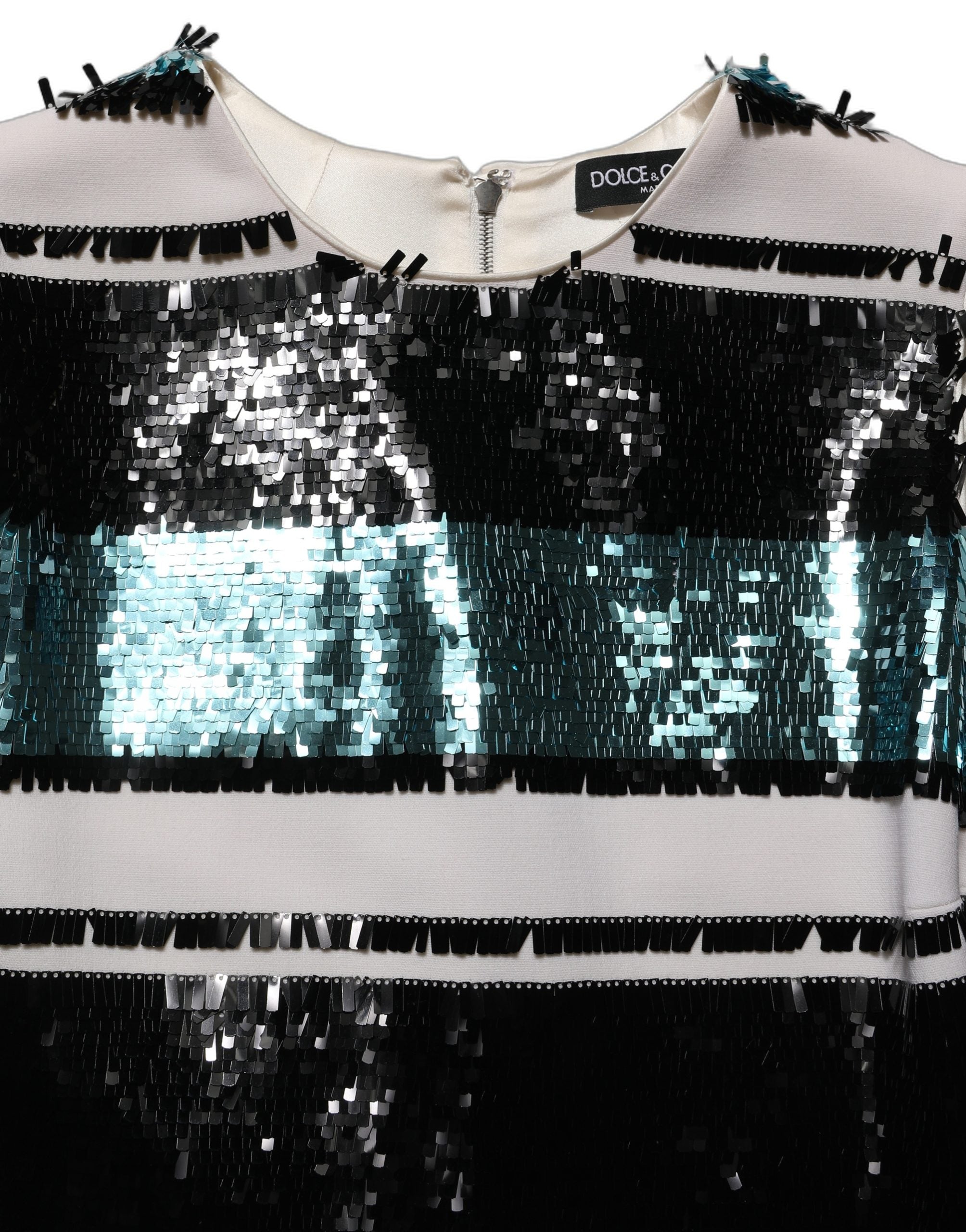 Sequined Colorblock Tunic — Multicolor
